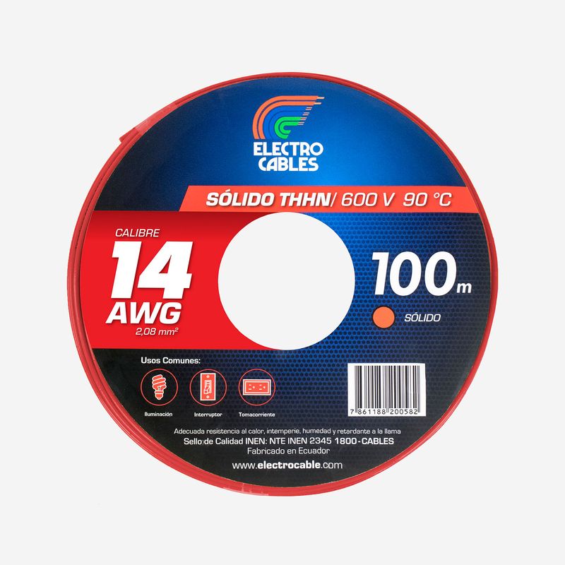 Cable-Electrico-solido-14-THHN-rojo