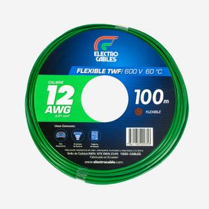 Cable Eléctrico flexible de 12 TW verde - ELECTROCABLES