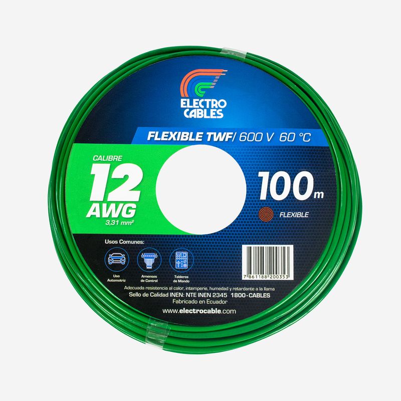 Cable-Electrico-flexible-de-12-TW-verde