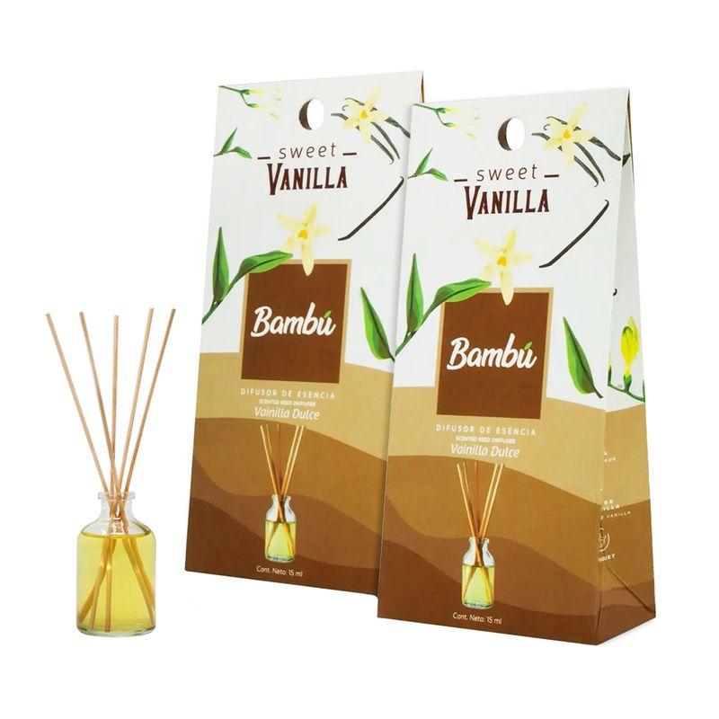Difusor-de-esencia-tipo-bambu-con-aroma-VAINILLA-DULCE--15-ml.