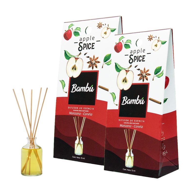 Difusor-de-esencia-tipo-bambu-con-aroma-MANZANA---CANELA--15-ml.