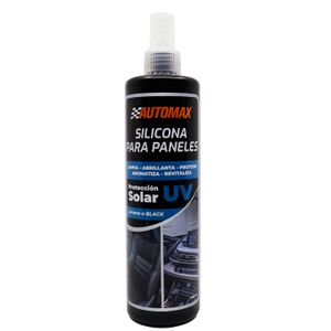 Silicona para tableros Silicona para limpieza de tableros con protector UV aroma BLACK. 350 mL - QUALCO
