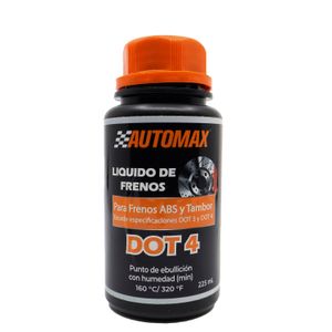 Liquido de frenos DOT 4 Automax Liquido de frenos DOT 4. 225 mL - QUALCO