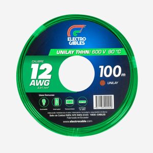 Cable unilay 12 THHN verde - ELECTROCABLES
