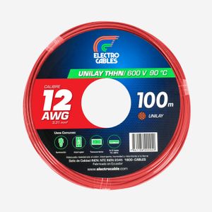 Cable unilay 12 THHN rojo - ELECTROCABLES