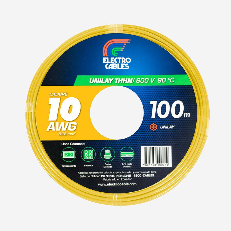 Cable-unilay-10-THHN-amarillo