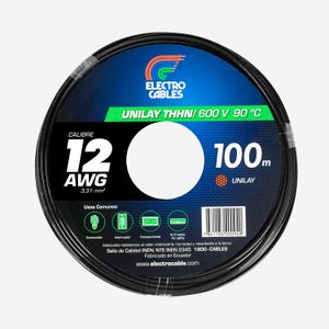 Cable unilay 12 THHN negro - ELECTROCABLES