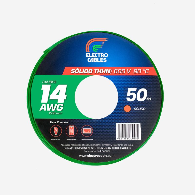 Cable-solido-14-THHN-verde