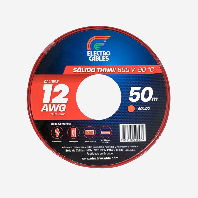 Cable-solido-12-THHN-rojo