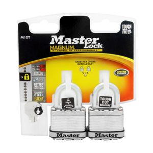 Candado laminado fabricado en acero de 44 mm con gancho octogonal reforzado. - MASTER LOCK