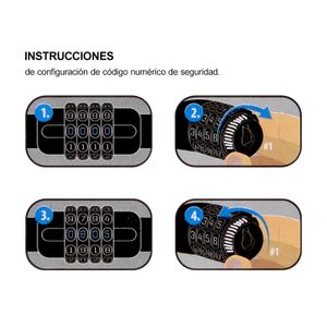 Cable de seguridad con candado de acero trenzado de 12 mm x 65 cm. - XQ MAX