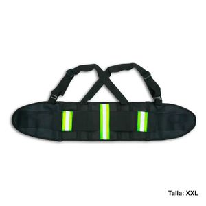 Cinturón antilumbago EXTRA GRANDE; con tirantes elásticos y panel lumbar amplio.