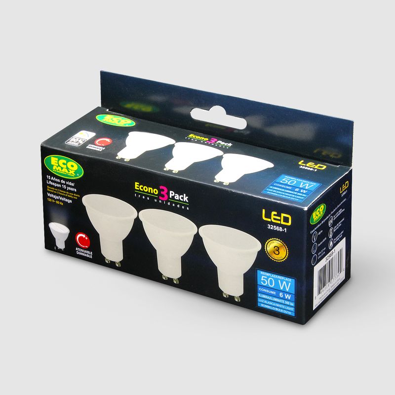 Pack-de-dicroicos-LED-con-socket-GU10.
