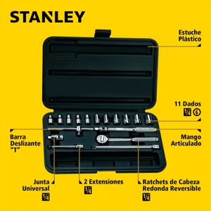 Juego de dados con boca estándar de 1/4 mm. - STANLEY
