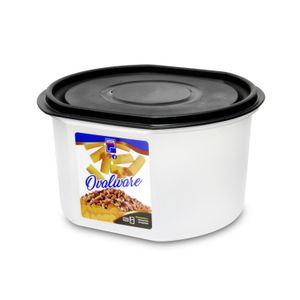 Repostero ovalware alto de 2,5 l con tapa semi hermética. - PLAPASA