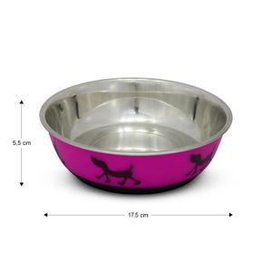 Plato para perro de 17 cm con interior de acero inoxidable. - ORGILL