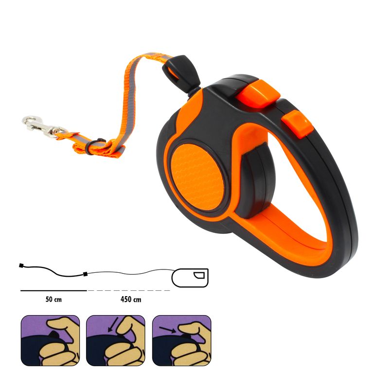 Correa-retractil-para-perros-de-5-m-con-estuche-y-cinta-reflectiva-naranja.