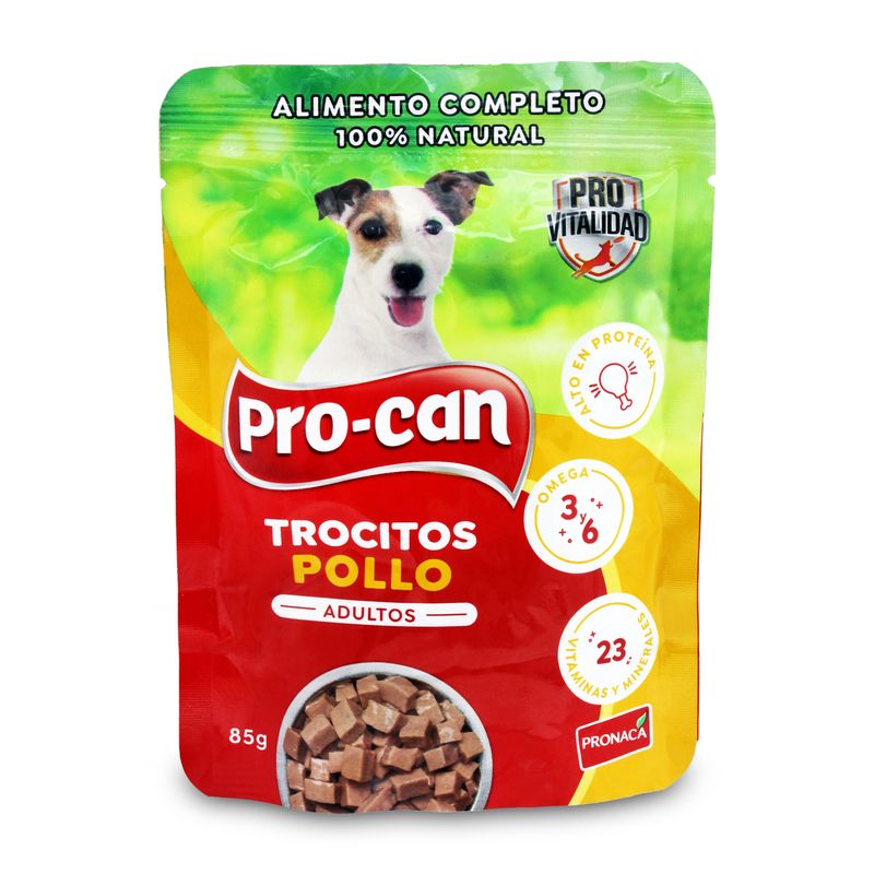 Alimento-humedo-para-perros-100--natural-con-trocitos-jugosos-de-POLLO--85-gr.
