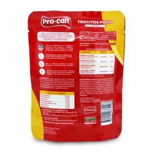 Alimento húmedo para perros 100% natural con trocitos jugosos de POLLO; 85 gr. - PRO-CAN