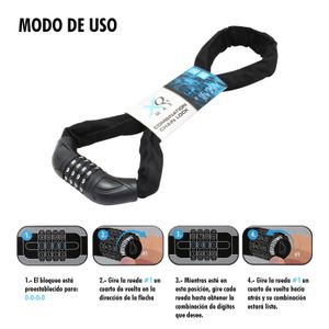 Cadena de seguridad de hierro forjado de 27 mm x 90 cm. - XQ MAX