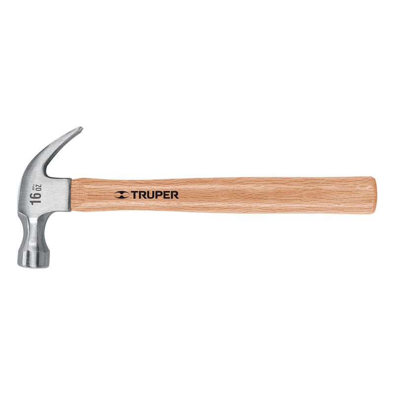 Martillo-pulido-16-oz-uña-curva-mango-madera