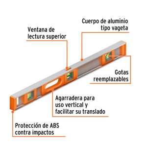 Nivel profesional de 24" con protección de ABS - PRETUL