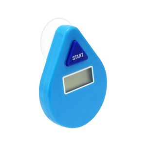 Temporizador digital para ducha con diseño tipo gota de 2 x 7 x 5,5 cm con ventosa de succion. - ORGILL