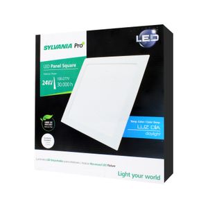 Panel LED slim cuadrado de 24W estructura metálica blanca para EMPOTRAR. - SYLVANIA
