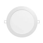 Panel-LED-redondo-de-18W-de-estructura-metalica-blanca-para-EMPOTRAR-a-techo.