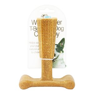 Juguete para perro rigido masticable en forma de "T" de 14,5 cm. No toxico. - DUKES