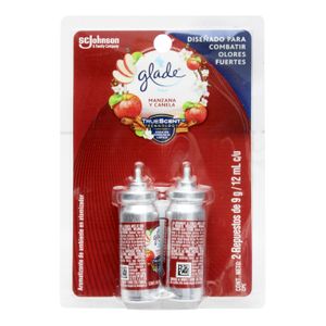 Ambiental respuesto con aroma MANZANA Y CANELA; 12 ml cada uno. - GLADE