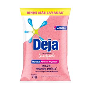 Detergente en polvo con aroma a BRISA PRIMAVERA nueva fórmula mejorada; 2 kg. - DEJA
