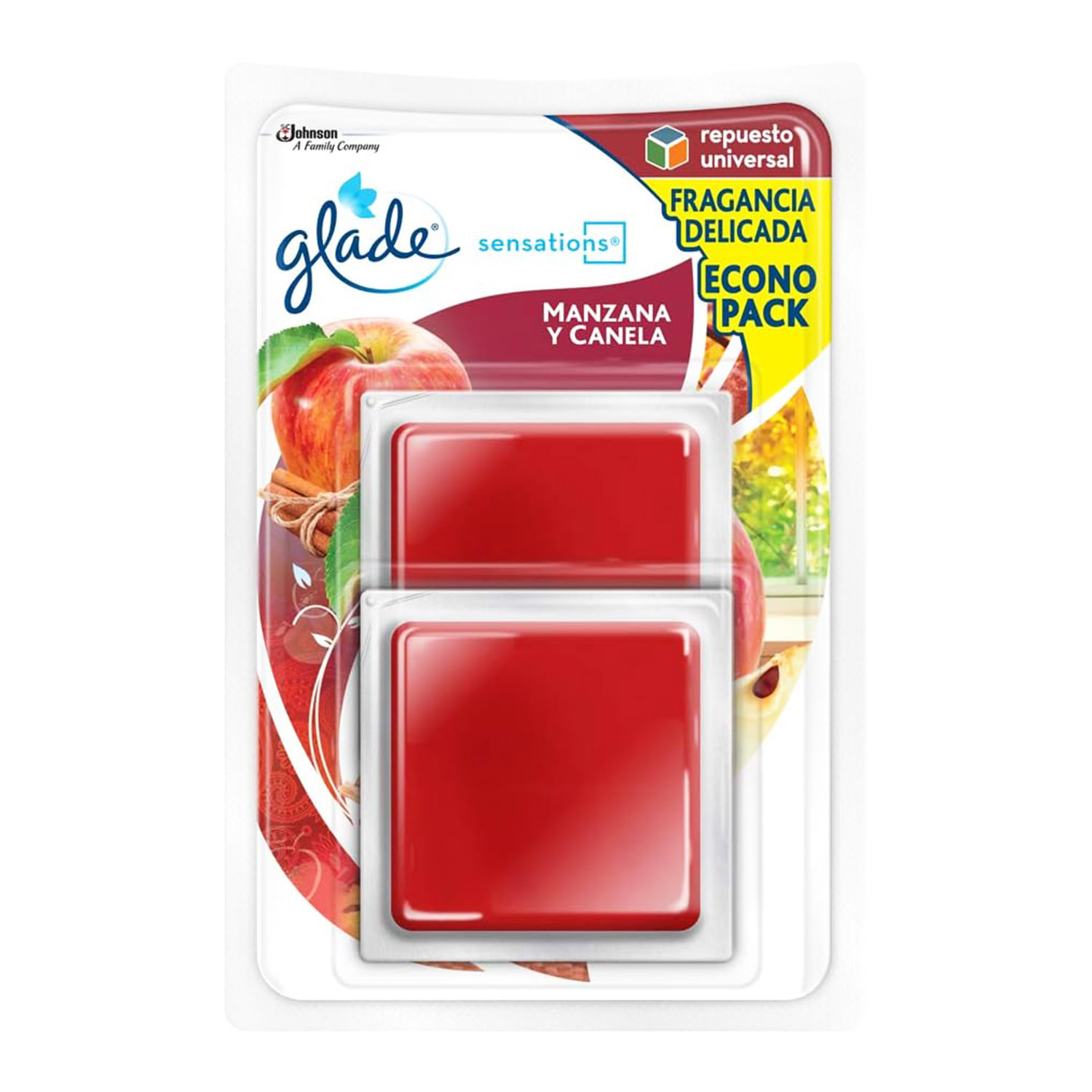 Pack De 3 Recargas Glade Eléctricas – Aroma Manzana Canela Happy Glow – Ambientador Para Enchufe