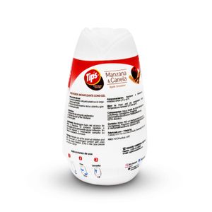 Ambientador tipo cono con gel a base de aceites naturales de agradable aroma a MANZANA Y CANELA; 170 gr - TIPS
