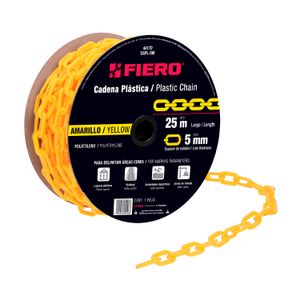 Metro de cadena de 5 mm de plástico amarilla - FIERO