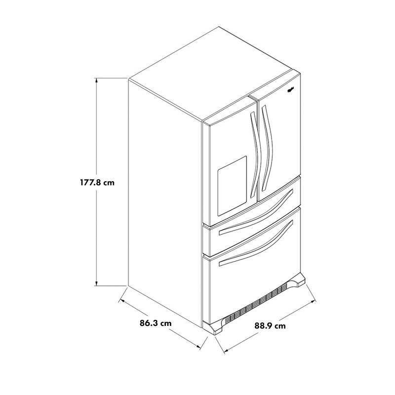 Refrigerador-French-Door-No-Frost-de-694-lts-con-2-bandejas-inferiores.
