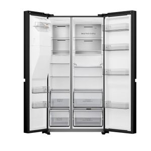 Refrigerador Side By Side de 669 lts de 2 puertas negro. - INDURAMA