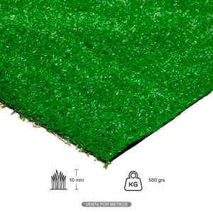 Césped artificial de 500 gramos x 10 mm de grosor de fibra x 2 metros de ancho de alfombra. VENTA POR METROS 2. - WRT