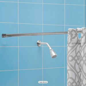 Tubo para cortina de ducha extensible de 4 cm x 110 cm a 200 cm cromado. - K HOME