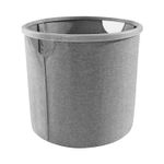 Cesto-de-ropa-plegable-GRIS-CLARO-a-base-de-nylon-y-fibra-plastica-rigida-de-38-cm-de-diametro.