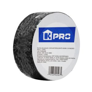 Cinta antideslizante de 4,8 cm x 5 m negro. - K PRO