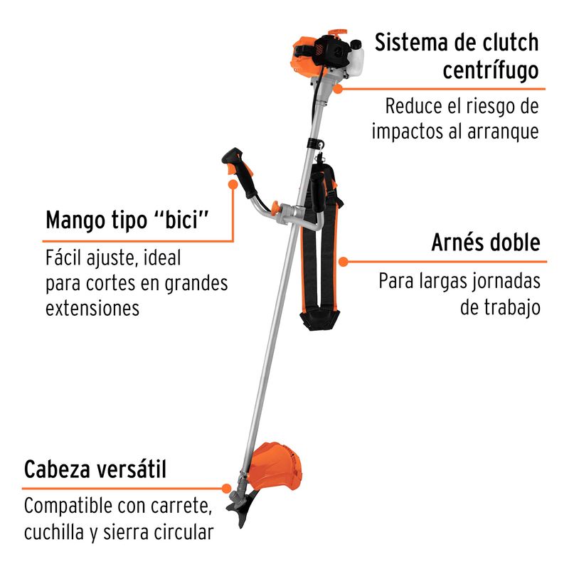 Motoguadaña-desmalezadora-a-gasolina-50-1-de-1.4-HP-de-18-pulgadas-de-corte-a-9000-RPM