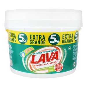 Lavavajillas en crema EXTRA grande máximo brillo; 5 Kg - LAVA