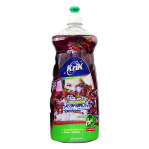 Limpiador desinfectante con aroma a FRUTOS ROJOS; 1 l. - KRIK