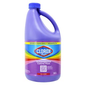 Desinfectante para ropa remueve manchas con aroma COLORES VIVOS sin cloro; 2 l. - CLOROX