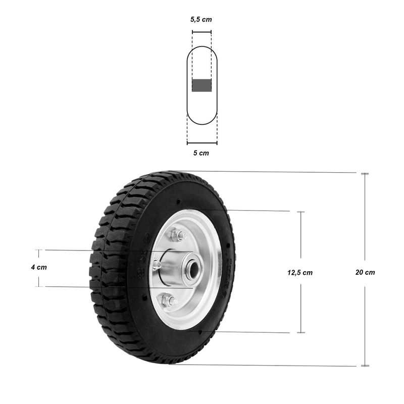 Rueda-de-hule-solido-8--para-diablo-doble-balero--160-Kg.