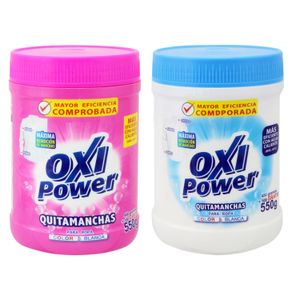 Kit de detergentes quitamanchas MAX BLANCO + MAX COLOR; x 2 de 550 g. - UNILIMPIO
