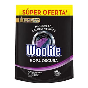 Detergente líquido para ROPA OSCURA con keratina; 1800 ml. - WOOLITE