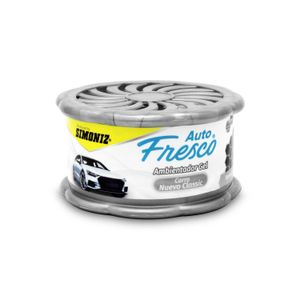 Ambiental para auto tipo gel AUTO FRESCO con agradable aroma a CARRO NUEVO de fórmula extra duradera.