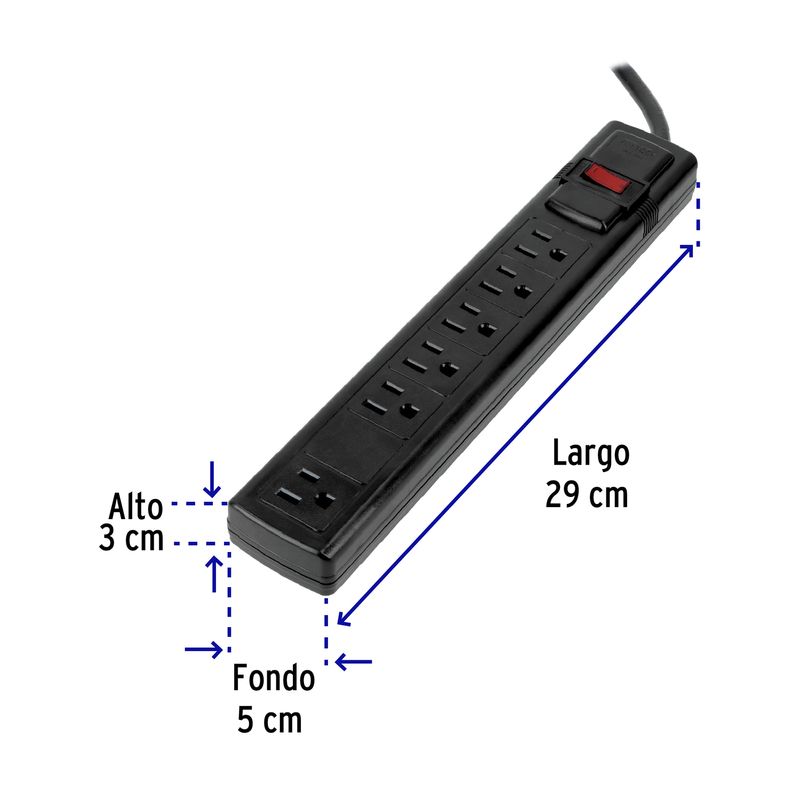 Regleta-lineal-plastica-con-6-tomas-aterrizadas-y-cable-de-conexion-de-50-cm.